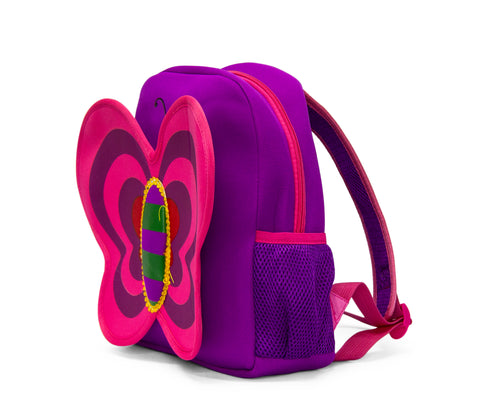 Kids Neoprene Backpacks - Butterfly Purple