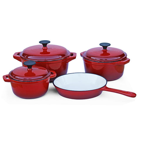 Cast Iron - 7 Piece - Double red
