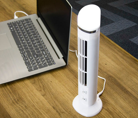 USB Tower Fan - White