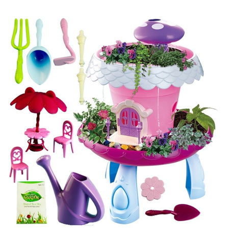Jeronimo - DIY Garden house play set -Pink with lid
